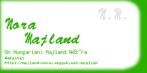 nora majland business card